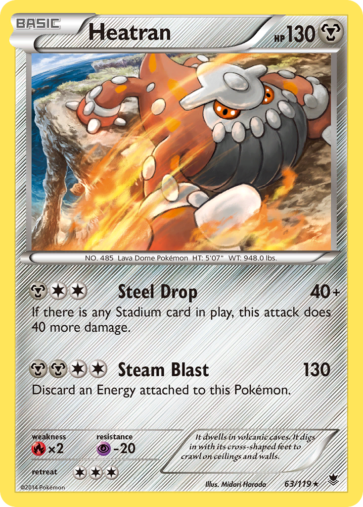 Heatran (63/119) [XY: Phantom Forces] | Arkham Games and Comics