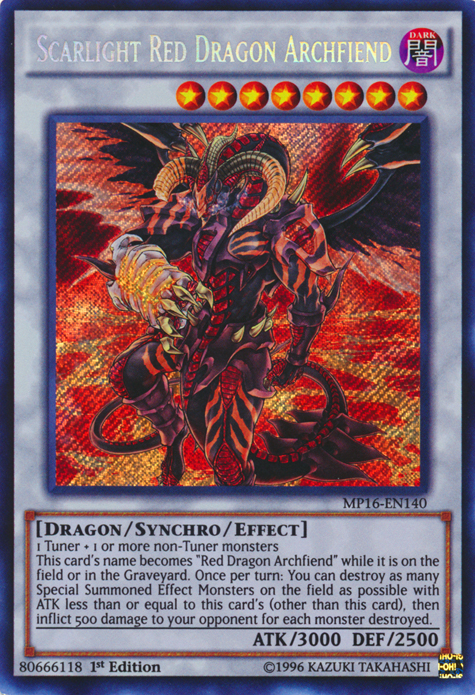 Scarlight Red Dragon Archfiend [MP16-EN140] Secret Rare | Arkham Games and Comics