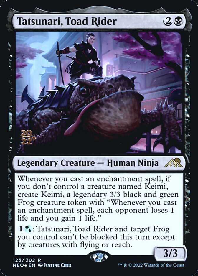 Tatsunari, Toad Rider [Kamigawa: Neon Dynasty Prerelease Promos] | Arkham Games and Comics