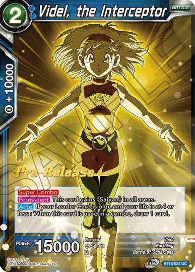 Videl, the Interceptor (BT16-034) [Realm of the Gods Prerelease Promos] | Arkham Games and Comics