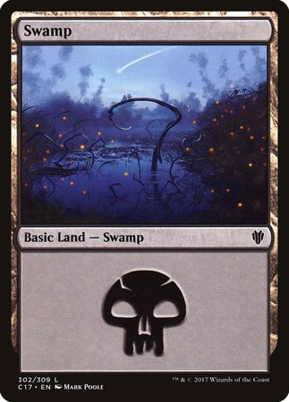 Swamp (302) [Commander 2017] | Arkham Games and Comics