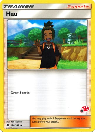 Hau (120/149) (Charizard Stamp #57) [Battle Academy 2020] | Arkham Games and Comics