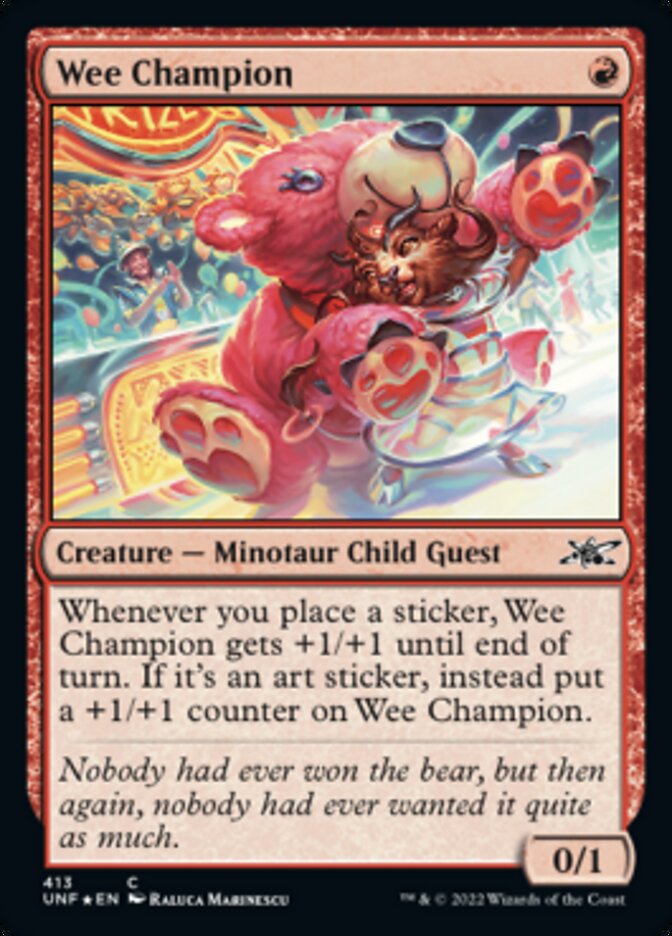 Wee Champion (Galaxy Foil) [Unfinity] | Arkham Games and Comics