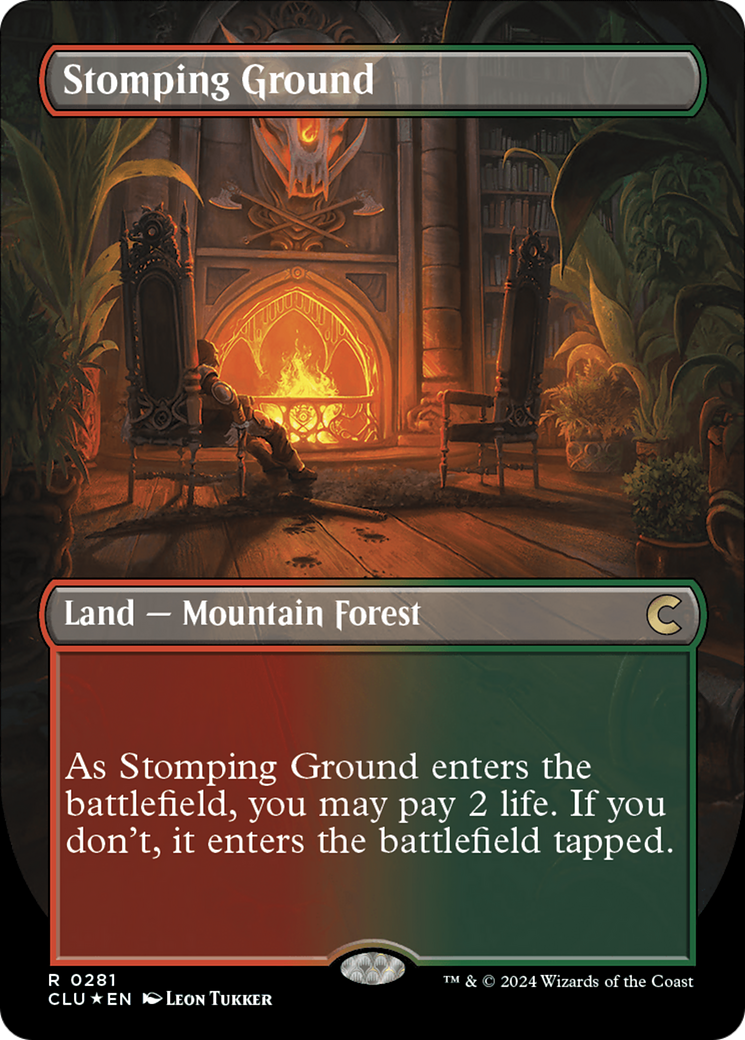 Stomping Ground (Borderless) [Ravnica: Clue Edition] | Arkham Games and Comics