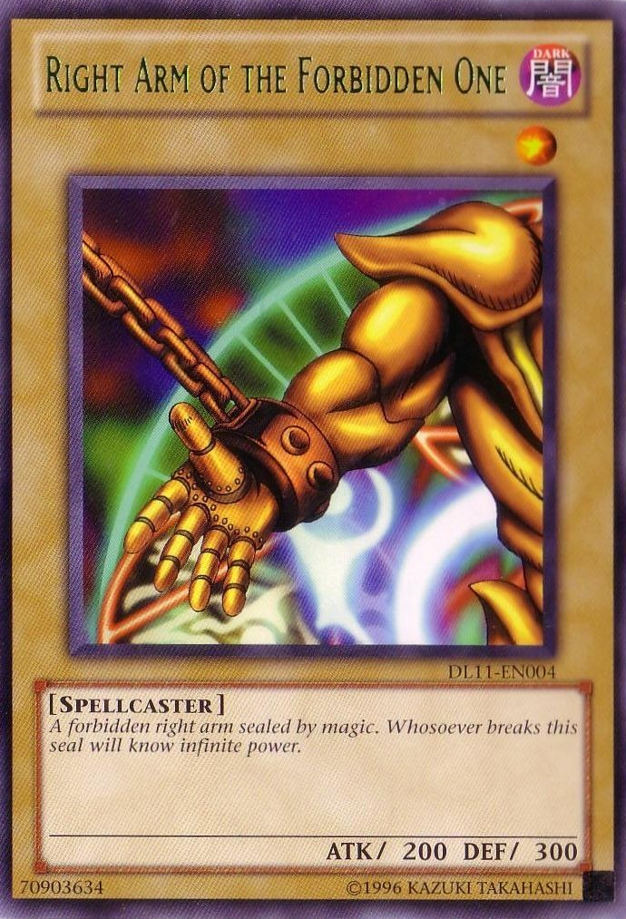 Right Arm of the Forbidden One (Green) [DL11-EN004] Rare | Arkham Games and Comics