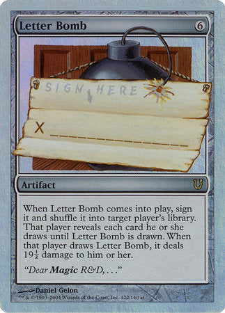 Letter Bomb (Alternate Foil) [Unhinged] | Arkham Games and Comics