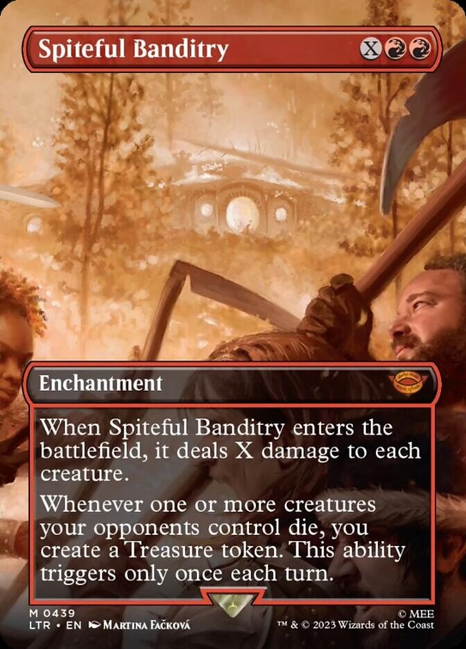 Spiteful Banditry (Borderless Alternate Art) [The Lord of the Rings: Tales of Middle-Earth] | Arkham Games and Comics