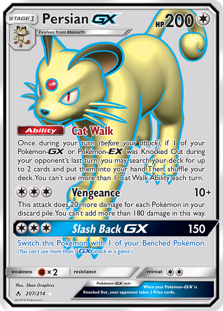 Persian GX (207/214) [Sun & Moon: Unbroken Bonds] | Arkham Games and Comics