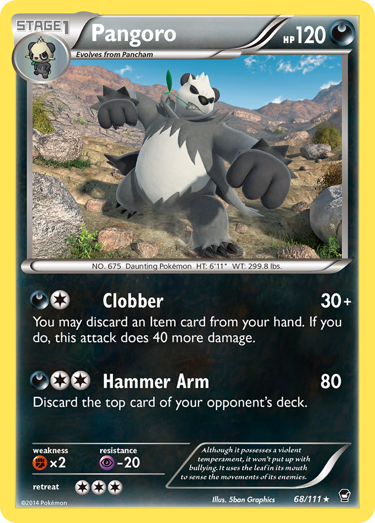 Pangoro (68/111) [XY: Furious Fists] | Arkham Games and Comics