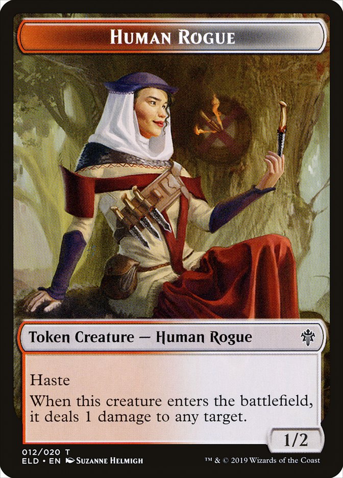 Human Rogue [Throne of Eldraine Tokens] | Arkham Games and Comics