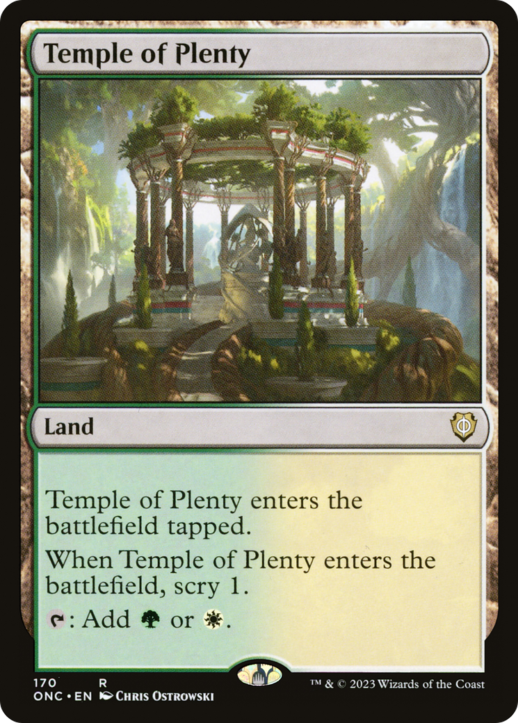 Temple of Plenty [Phyrexia: All Will Be One Commander] | Arkham Games and Comics