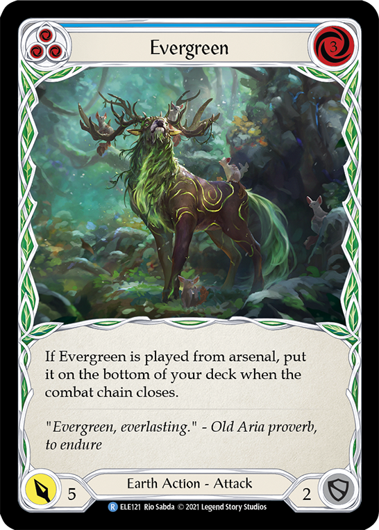 Evergreen (Blue) [ELE121] (Tales of Aria)  1st Edition Rainbow Foil | Arkham Games and Comics