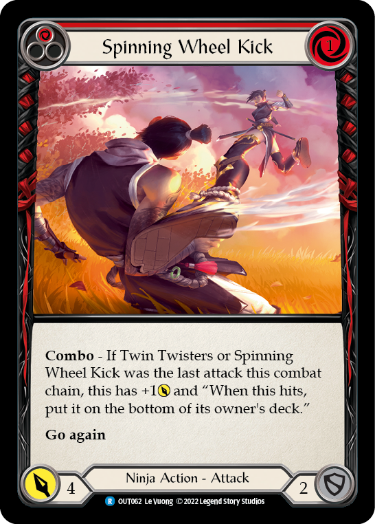 Spinning Wheel Kick (Red) [OUT062] (Outsiders)  Rainbow Foil | Arkham Games and Comics