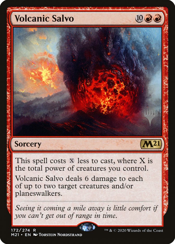 Volcanic Salvo (Promo Pack) [Core Set 2021 Promos] | Arkham Games and Comics