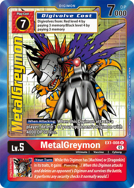 MetalGreymon [EX1-008] (Alternate Art) [Classic Collection] | Arkham Games and Comics