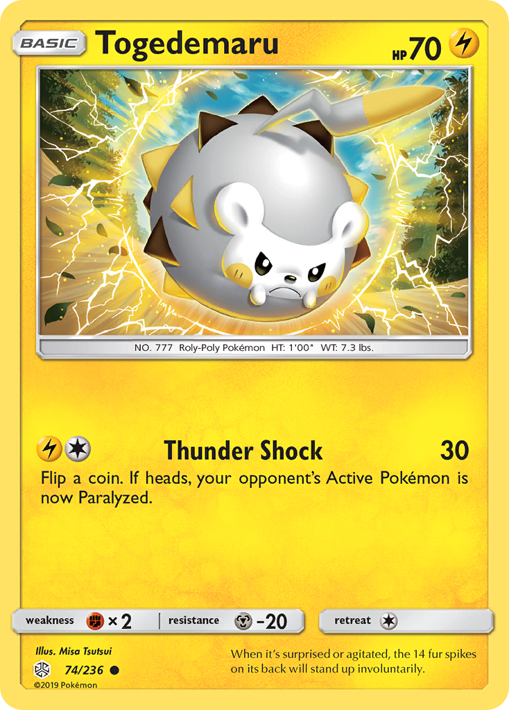 Togedemaru (74/236) [Sun & Moon: Cosmic Eclipse] | Arkham Games and Comics