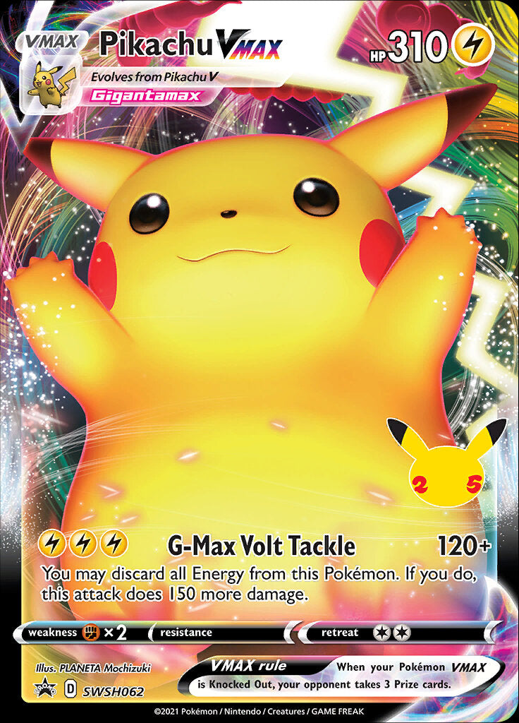 Pikachu VMAX (SWSH062) (Celebrations) [Sword & Shield: Black Star Promos] | Arkham Games and Comics