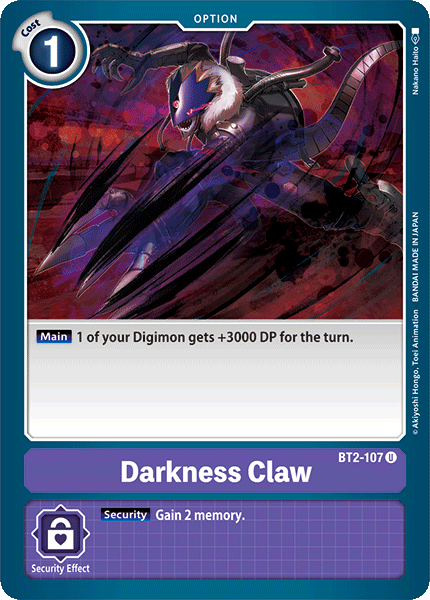 Darkness Claw [BT2-107] [Release Special Booster Ver.1.0] | Arkham Games and Comics