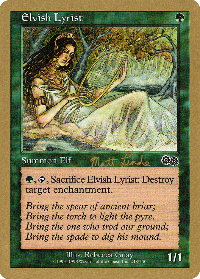 Elvish Lyrist (Matt Linde) [World Championship Decks 1999] | Arkham Games and Comics