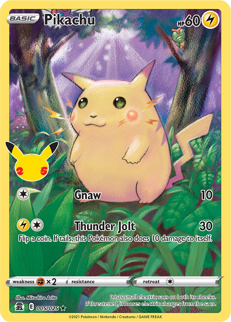 Pikachu (005/025) [Celebrations: 25th Anniversary] | Arkham Games and Comics