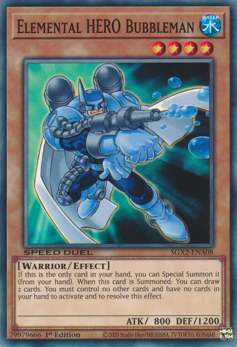 Elemental HERO Bubbleman [SGX2-ENA08] Common | Arkham Games and Comics