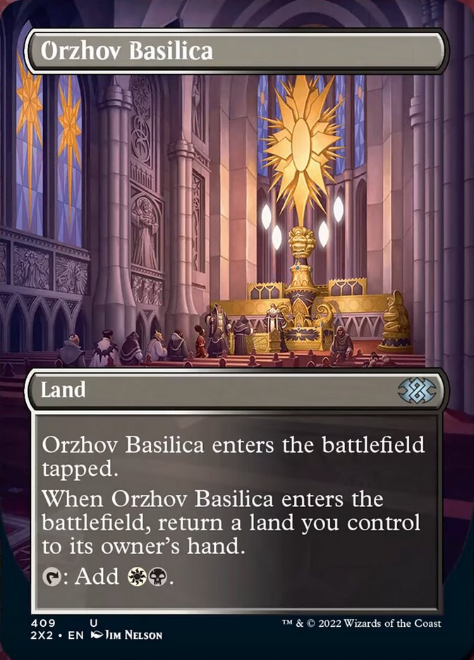 Orzhov Basilica (Borderless Alternate Art) [Double Masters 2022] | Arkham Games and Comics