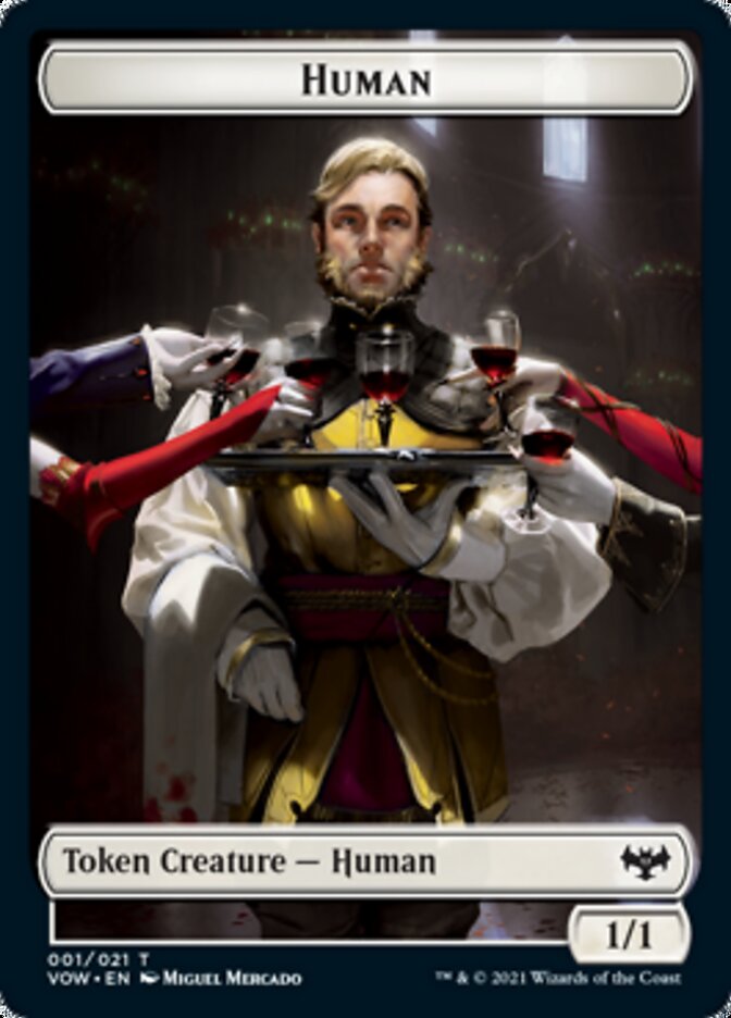 Human Token (001) [Innistrad: Crimson Vow Tokens] | Arkham Games and Comics