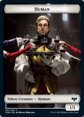 Human (001) // Boar Double-sided Token [Innistrad: Crimson Vow Tokens] | Arkham Games and Comics