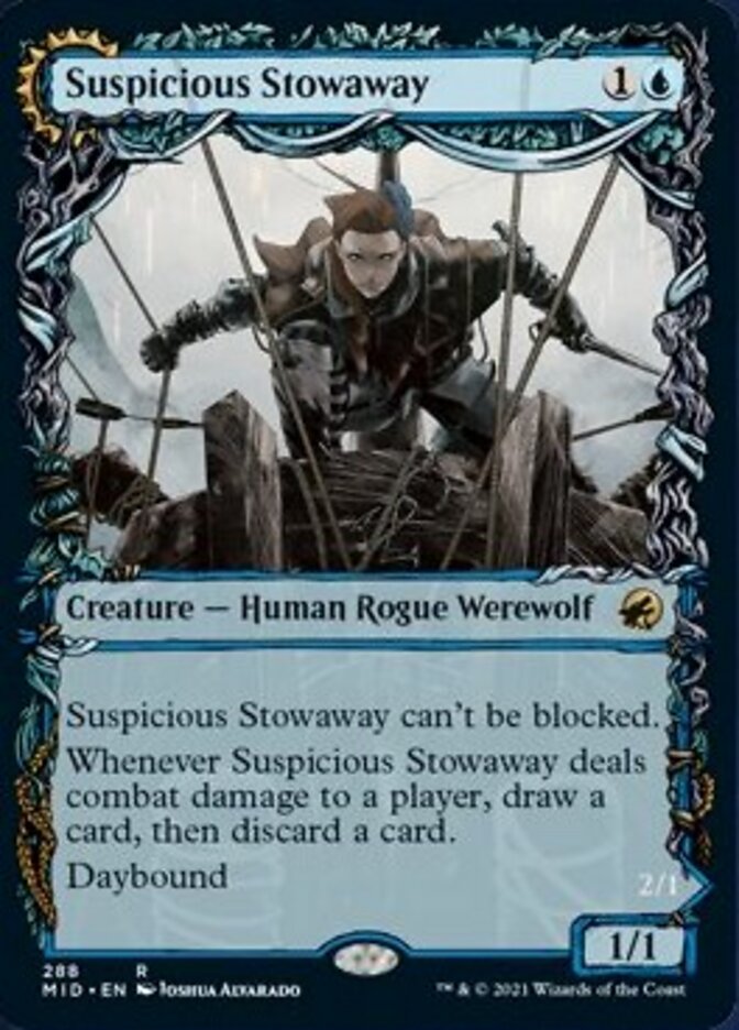 Suspicious Stowaway // Seafaring Werewolf (Showcase Equinox) [Innistrad: Midnight Hunt] | Arkham Games and Comics