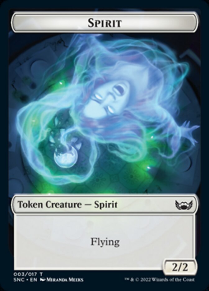 Fish // Spirit Double-sided Token [Streets of New Capenna Tokens] | Arkham Games and Comics