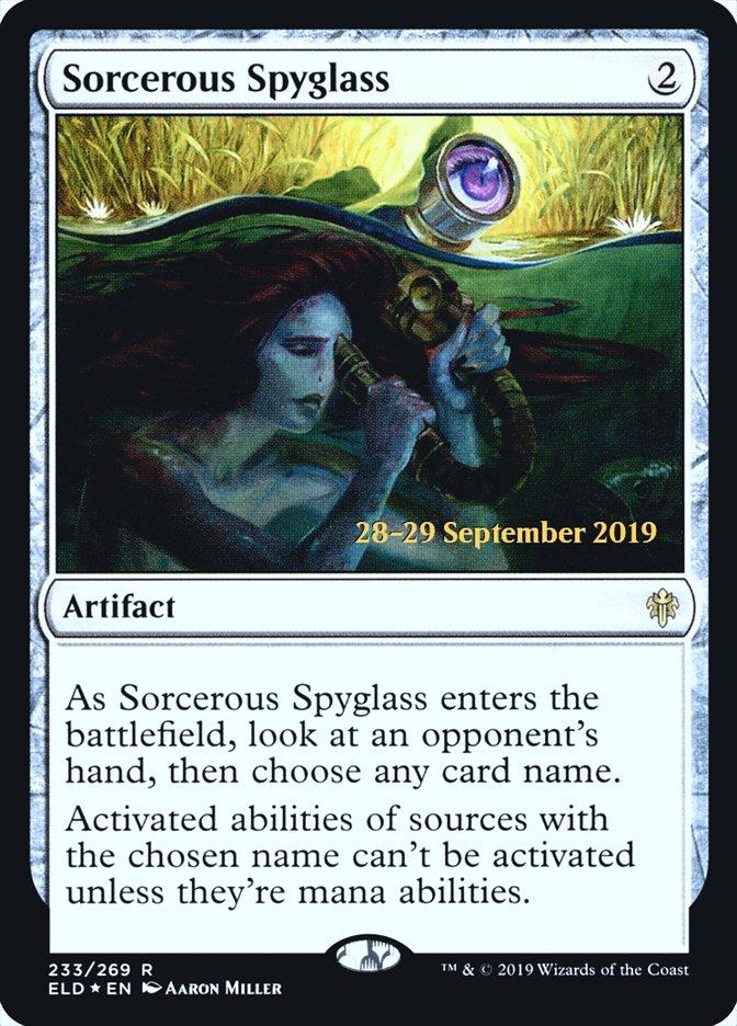 Sorcerous Spyglass  [Throne of Eldraine Prerelease Promos] | Arkham Games and Comics