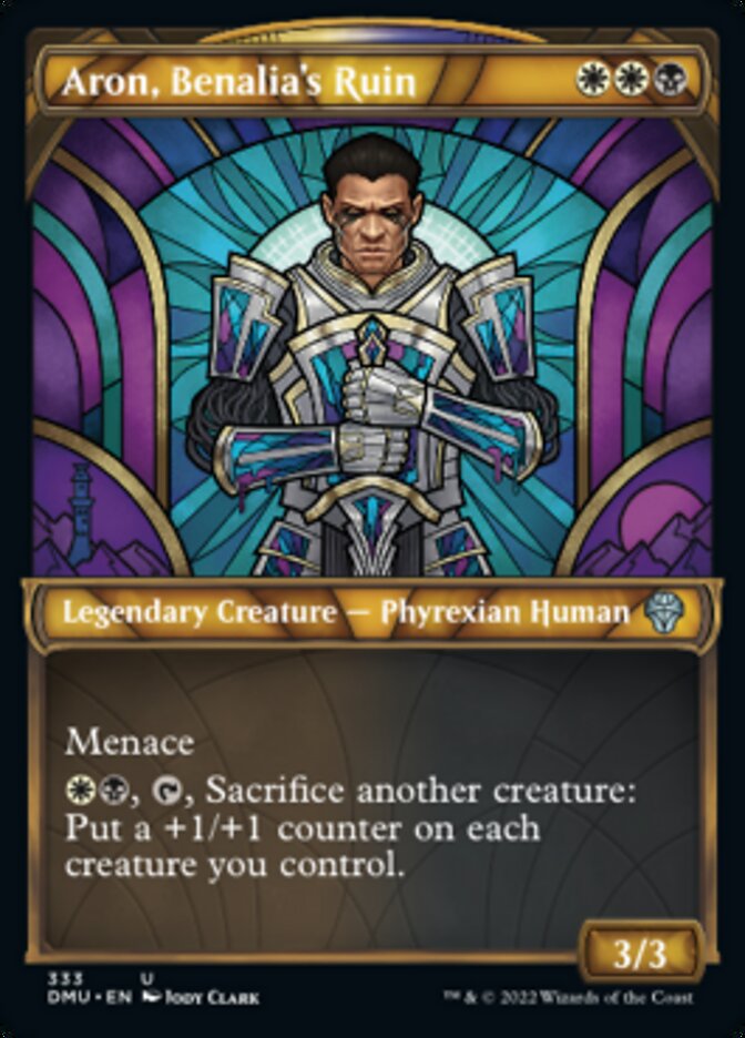 Aron, Benalia's Ruin (Showcase Textured) [Dominaria United] | Arkham Games and Comics