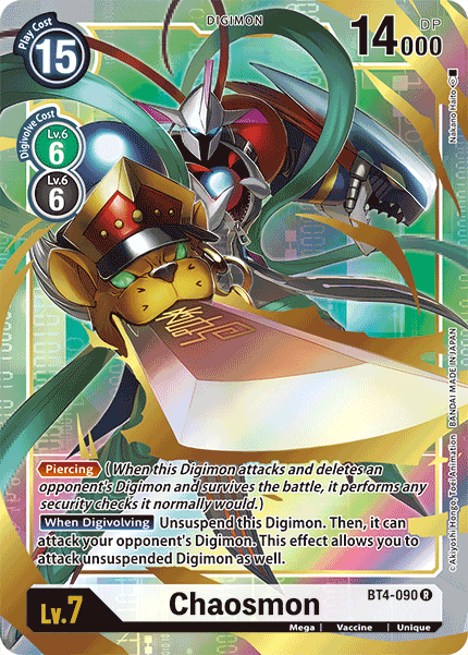 Chaosmon [BT4-090] (Alternate Art) [Great Legend] | Arkham Games and Comics