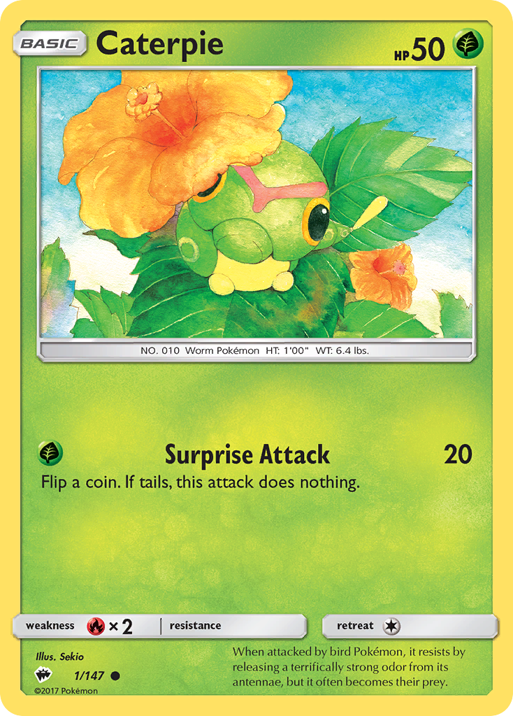 Caterpie (1/147) [Sun & Moon: Burning Shadows] | Arkham Games and Comics