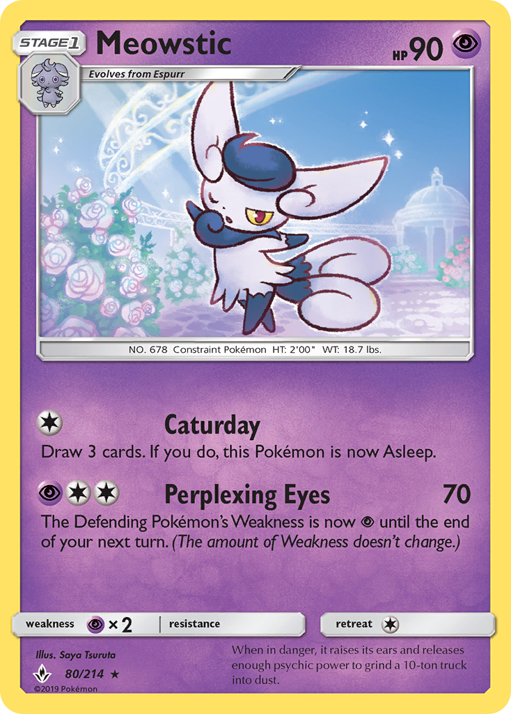 Meowstic (80/214) [Sun & Moon: Unbroken Bonds] | Arkham Games and Comics