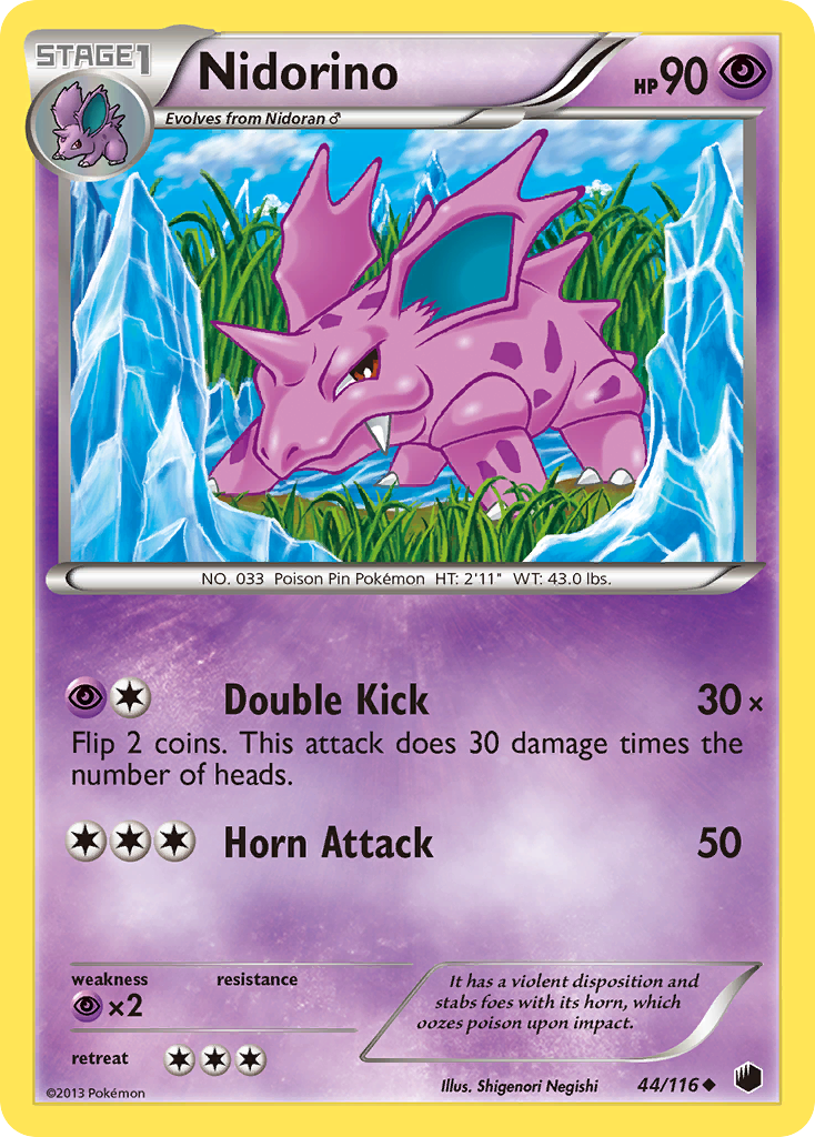 Nidorino (44/116) [Black & White: Plasma Freeze] | Arkham Games and Comics