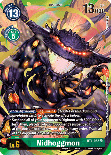 Nidhoggmon [BT4-062] (Alternate Art) [Great Legend] | Arkham Games and Comics