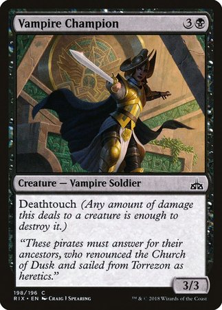 Vampire Champion [Rivals of Ixalan] | Arkham Games and Comics