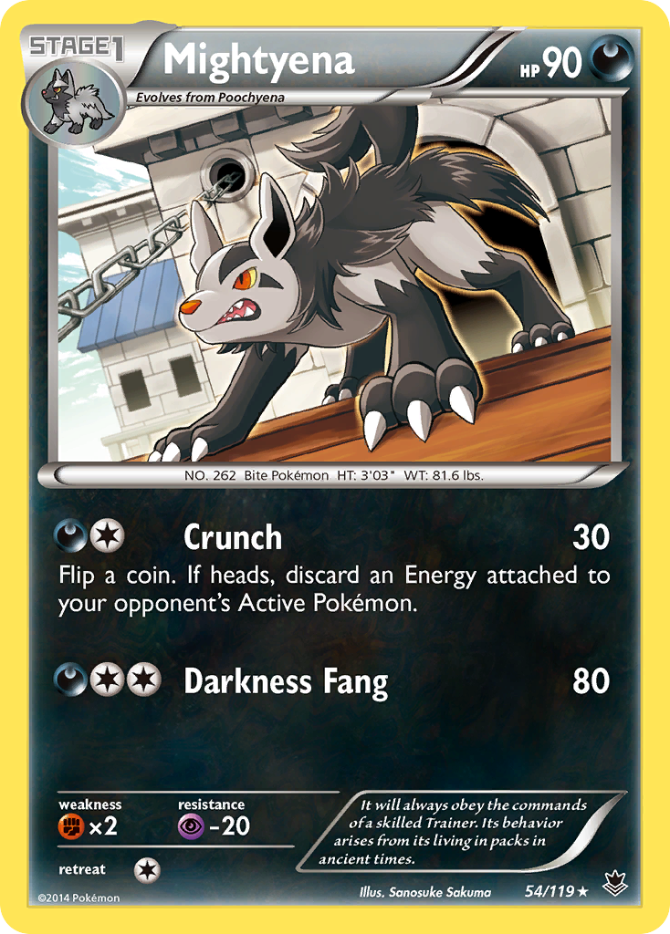 Mightyena (54/119) [XY: Phantom Forces] | Arkham Games and Comics