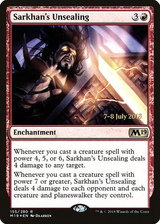 Sarkhan's Unsealing [Core Set 2019 Promos] | Arkham Games and Comics