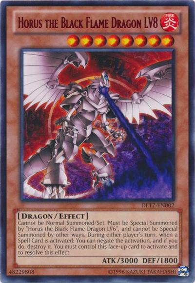 Horus the Black Flame Dragon LV8 (Red) [DL17-EN002] Rare | Arkham Games and Comics