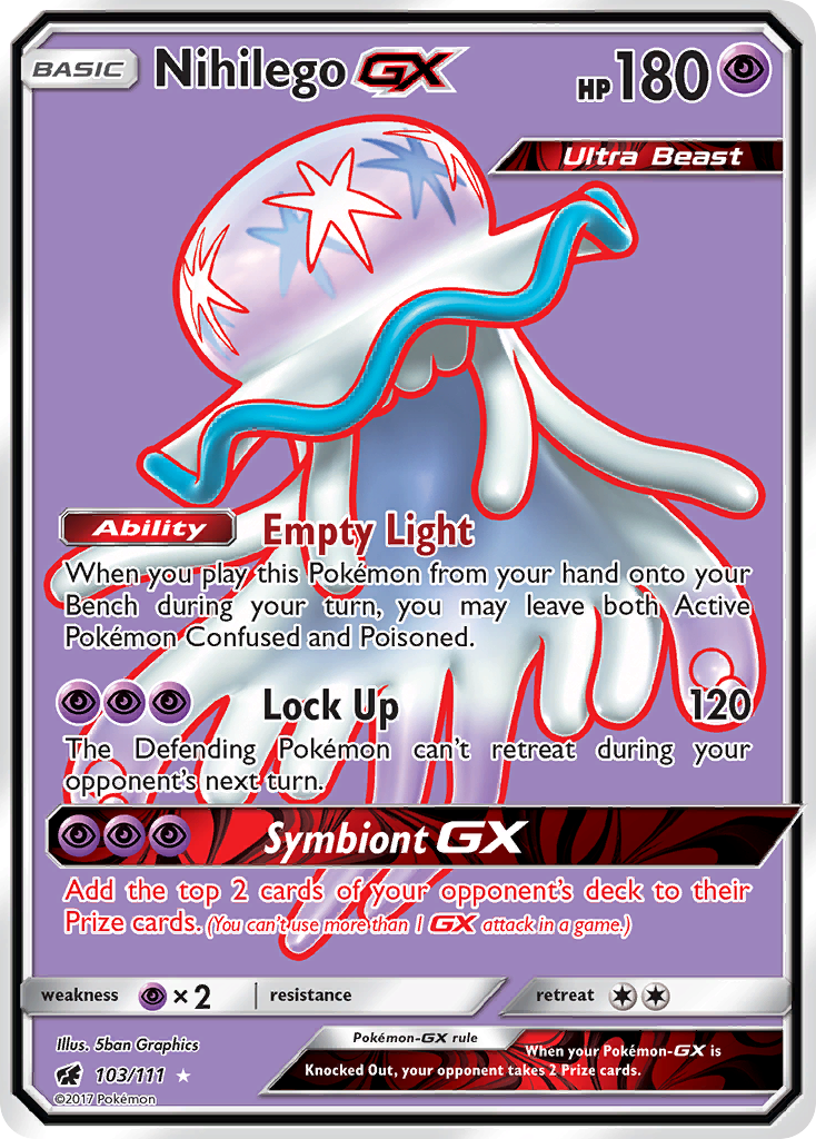 Nihilego GX (103/111) [Sun & Moon: Crimson Invasion] | Arkham Games and Comics