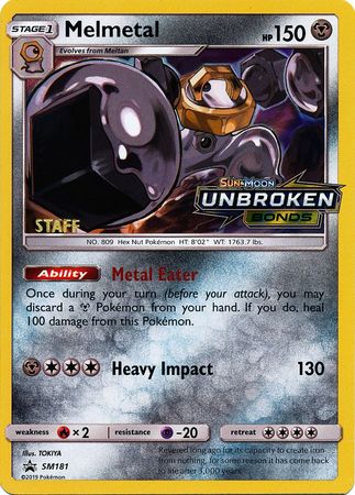 Melmetal (SM181) (Staff Prerelease Promo) [Sun & Moon: Black Star Promos] | Arkham Games and Comics