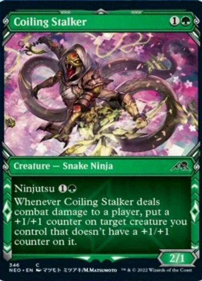 Coiling Stalker (Showcase Ninja) [Kamigawa: Neon Dynasty] | Arkham Games and Comics