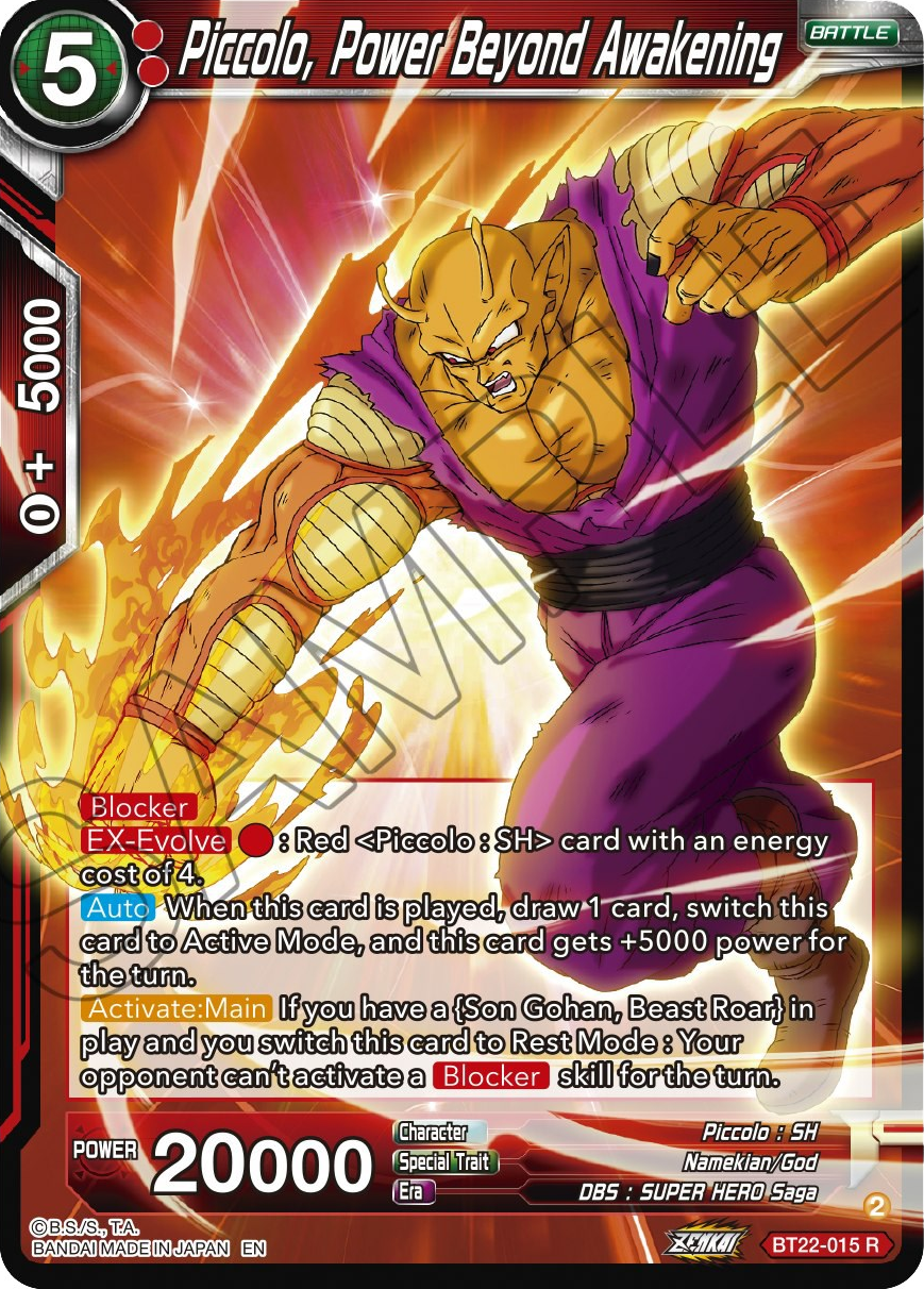 Piccolo, Power Beyond Awakening (BT22-015) [Critical Blow] | Arkham Games and Comics