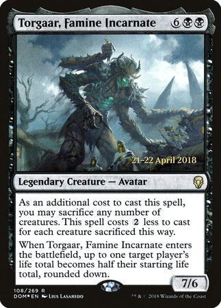 Torgaar, Famine Incarnate [Dominaria Promos] | Arkham Games and Comics