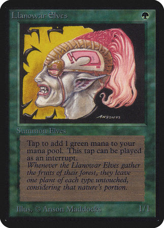 Llanowar Elves [Limited Edition Alpha] | Arkham Games and Comics
