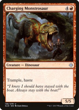 Charging Monstrosaur [Ixalan] | Arkham Games and Comics