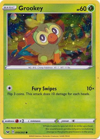 Grookey (010/202) (Cosmos Holo) [Sword & Shield: Base Set] | Arkham Games and Comics