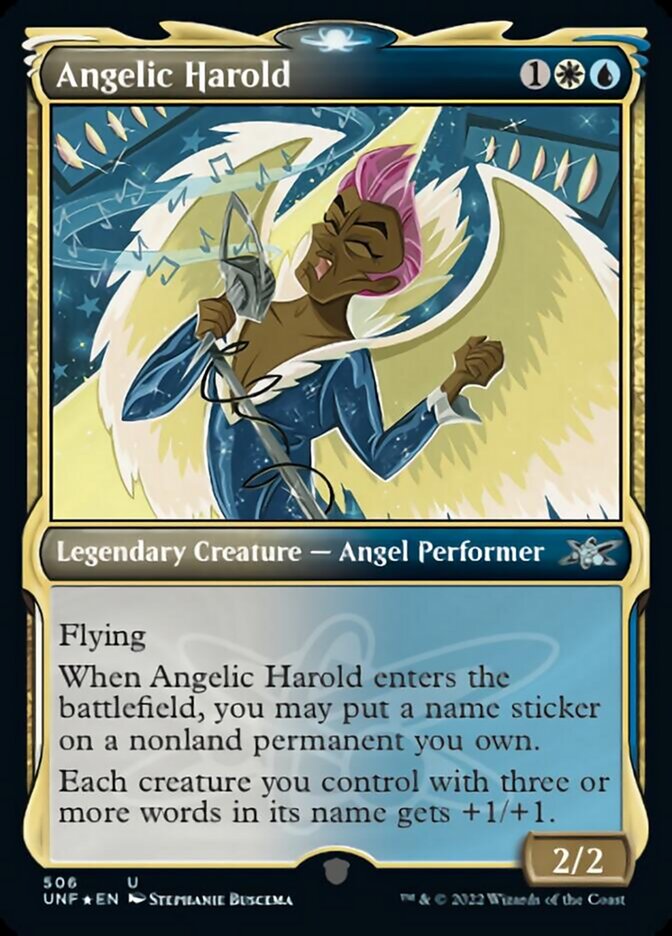 Angelic Harold (Showcase) (Galaxy Foil) [Unfinity] | Arkham Games and Comics